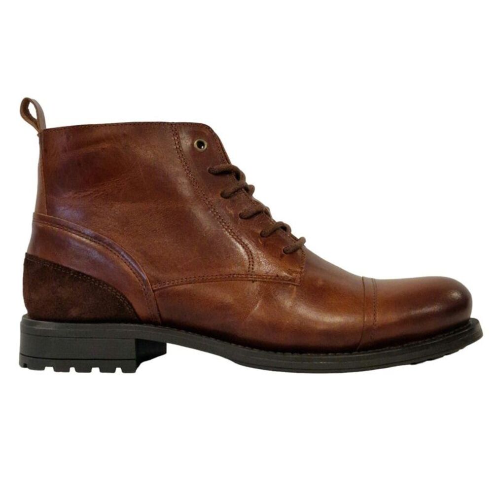 Firetrap Mens Focus Leather Block Heel Boots / Tan